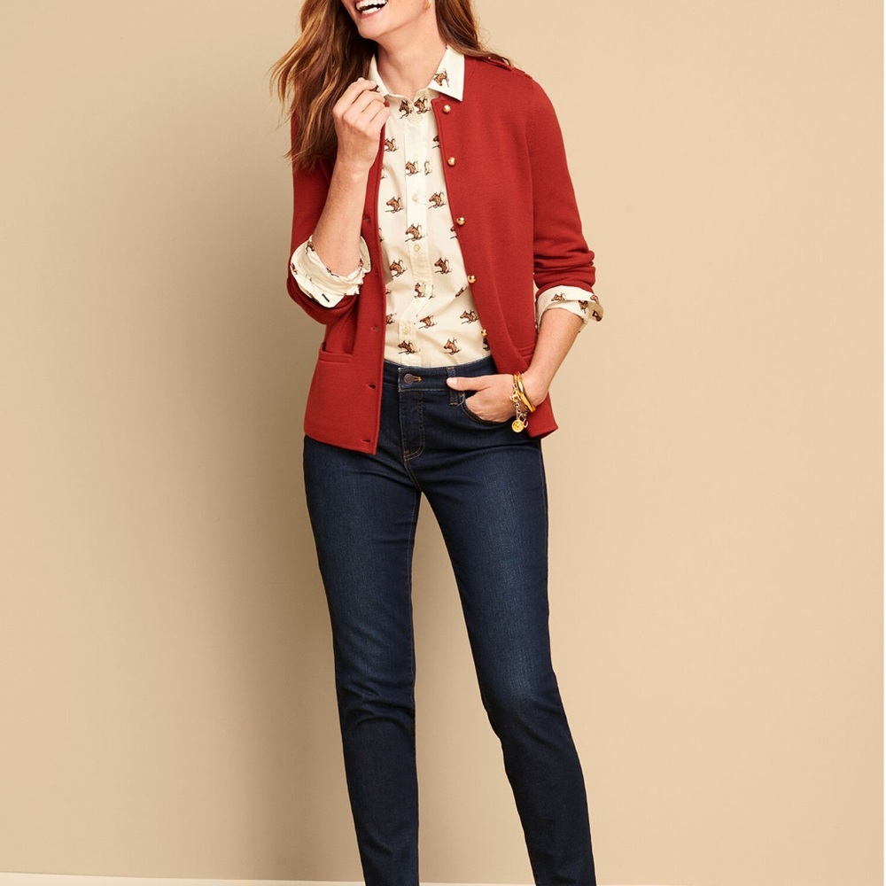 Talbots MERINO BLEND MILITARY SWEATER JACKET | Women’s Petite Large